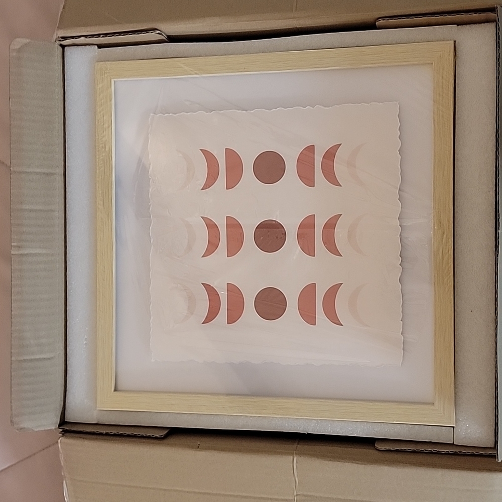 ArtbyHannah 4 pack 12x12 Framed Boho Wall Art Decor